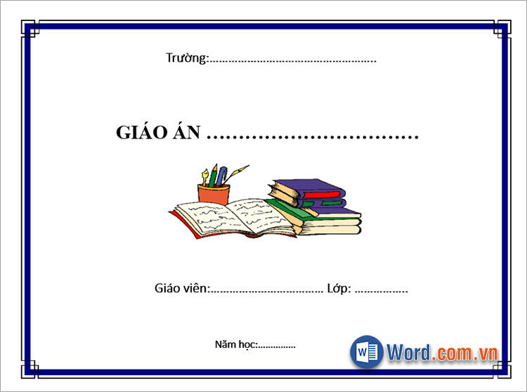 Mẫu bìa Word ngang đẹp nhất 10