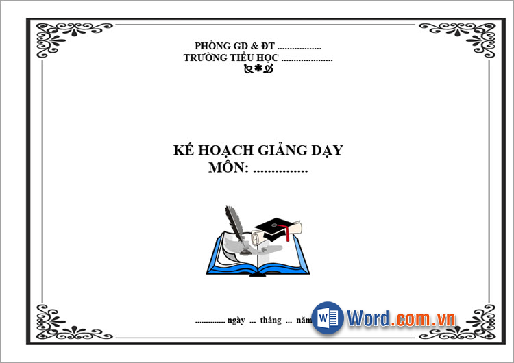 Mẫu bìa Word ngang đẹp nhất 1