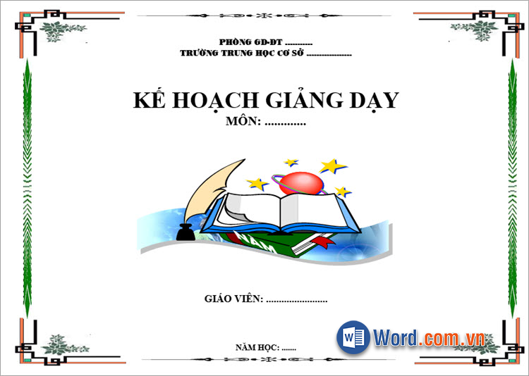 Mẫu bìa Word ngang đẹp nhất 2