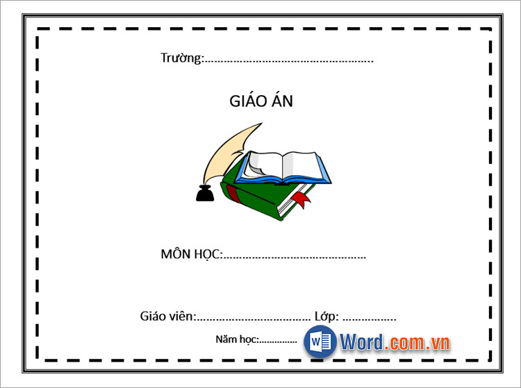 Mẫu bìa Word ngang đẹp nhất 5