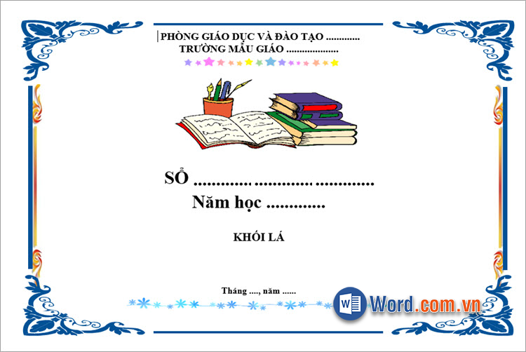 Mẫu bìa Word ngang đẹp nhất 8