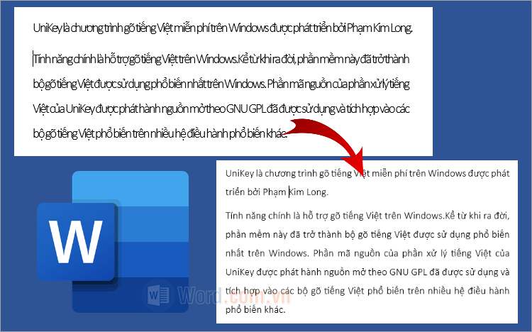 Cách chỉnh lỗi chữ sát nhau trong Word