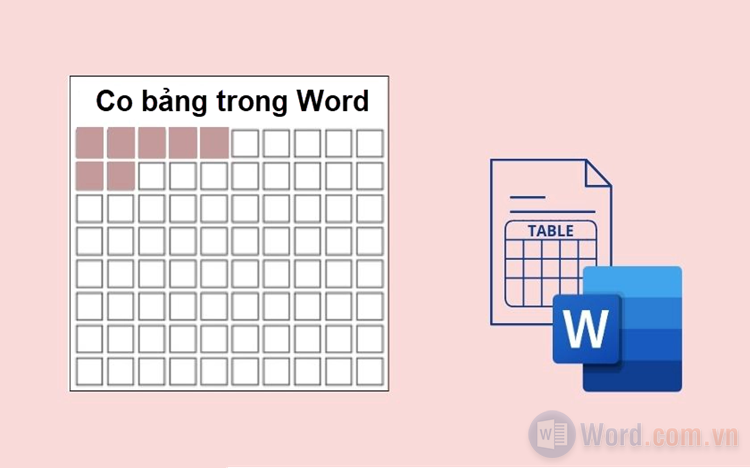 Cách co bảng trong Word