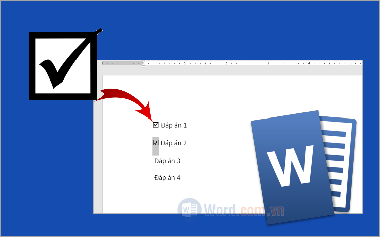 Cách điền dấu tích vào ô vuông trong Word