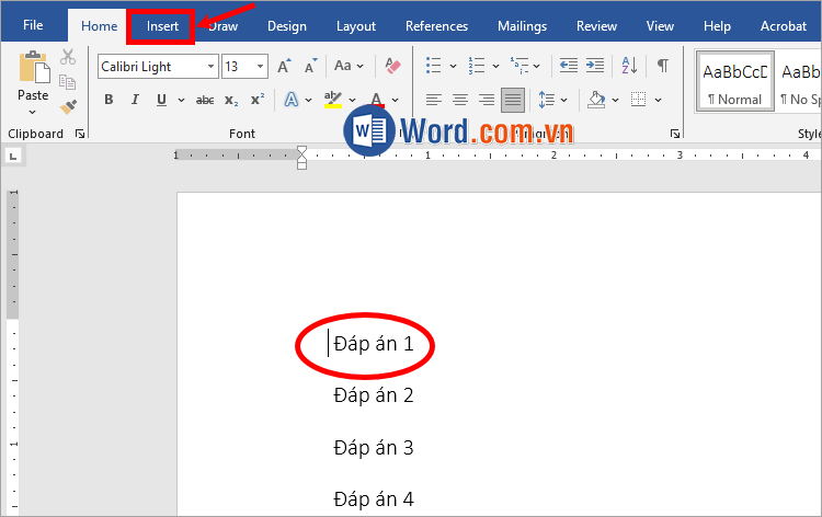 Đặt con trỏ chuột vào vị trí muốn chèn dấu tích, sau đó ấn Insert Đặt con trỏ chuột vào vị trí muốn chèn dấu tích, sau đó ấn Insert