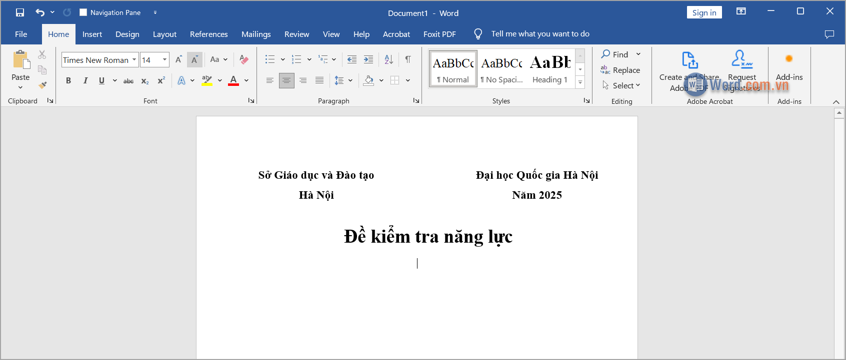 Hoàn tất việc xóa khung bảng trong Word