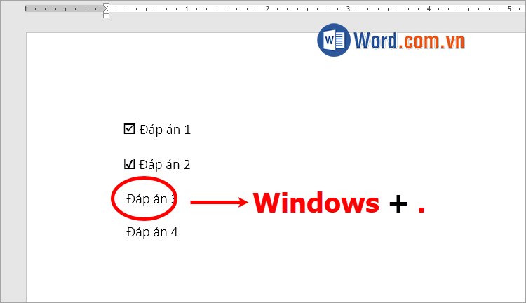 Nhấn tổ hợp Windows + dấu chấm để mở bảng biểu tượng cảm xúc và ký tự Nhấn tổ hợp Windows + dấu chấm để mở bảng biểu tượng cảm xúc và ký tự