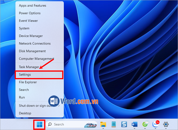 Nhấn Windows + I để mở cửa sổ Settings