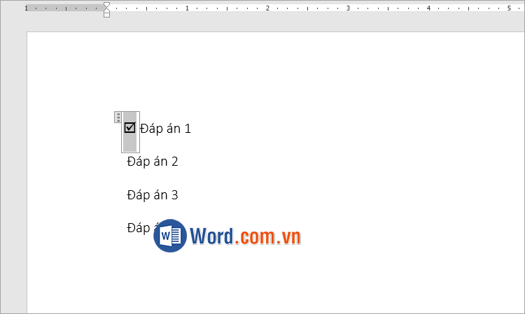 Nhấp vào ô vuông để đánh dấu hoặc bỏ dấu tích Nhấp vào ô vuông để đánh dấu hoặc bỏ dấu tích