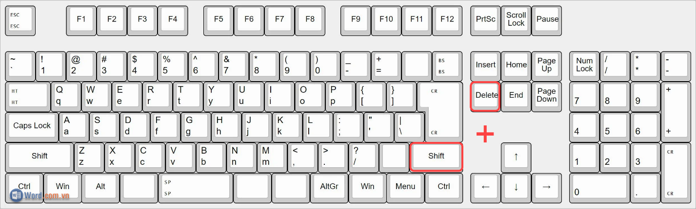 Sử dụng tổ hợp phím Shift + Delete để xóa file triệt để trên máy tính