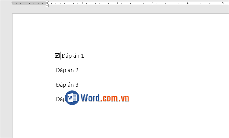 Thực hiện cách điền dấu tích vào ô vuông trong Word Thực hiện cách điền dấu tích vào ô vuông trong Word