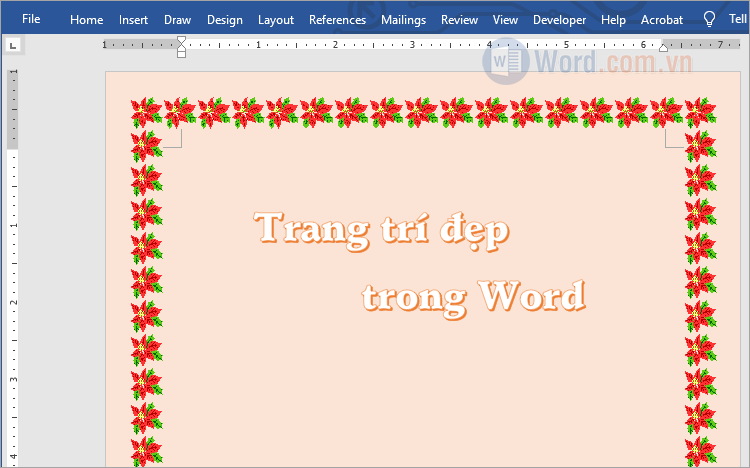 Cách trang trí đẹp trong Word