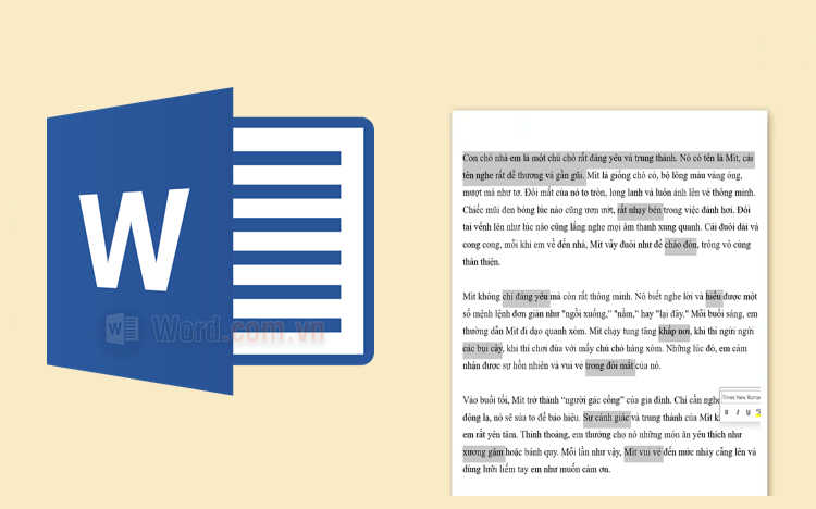 Cách bôi đen ngắt quãng trong Word