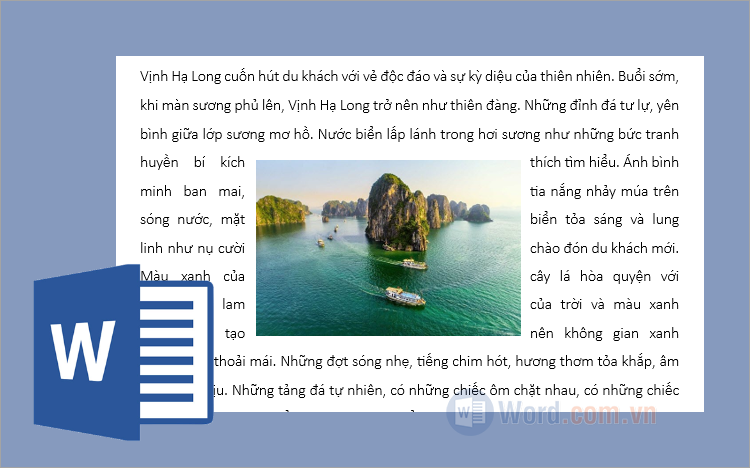 Cách chèn ảnh vào giữa văn bản trong Word Cách chèn ảnh vào giữa văn bản trong Word
