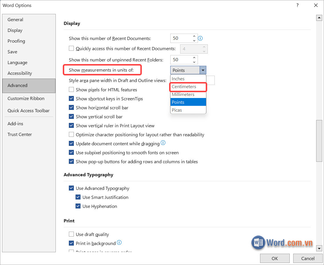 Hoàn tất thay đổi, chọn OK để lưu lại thiết lập trên Word