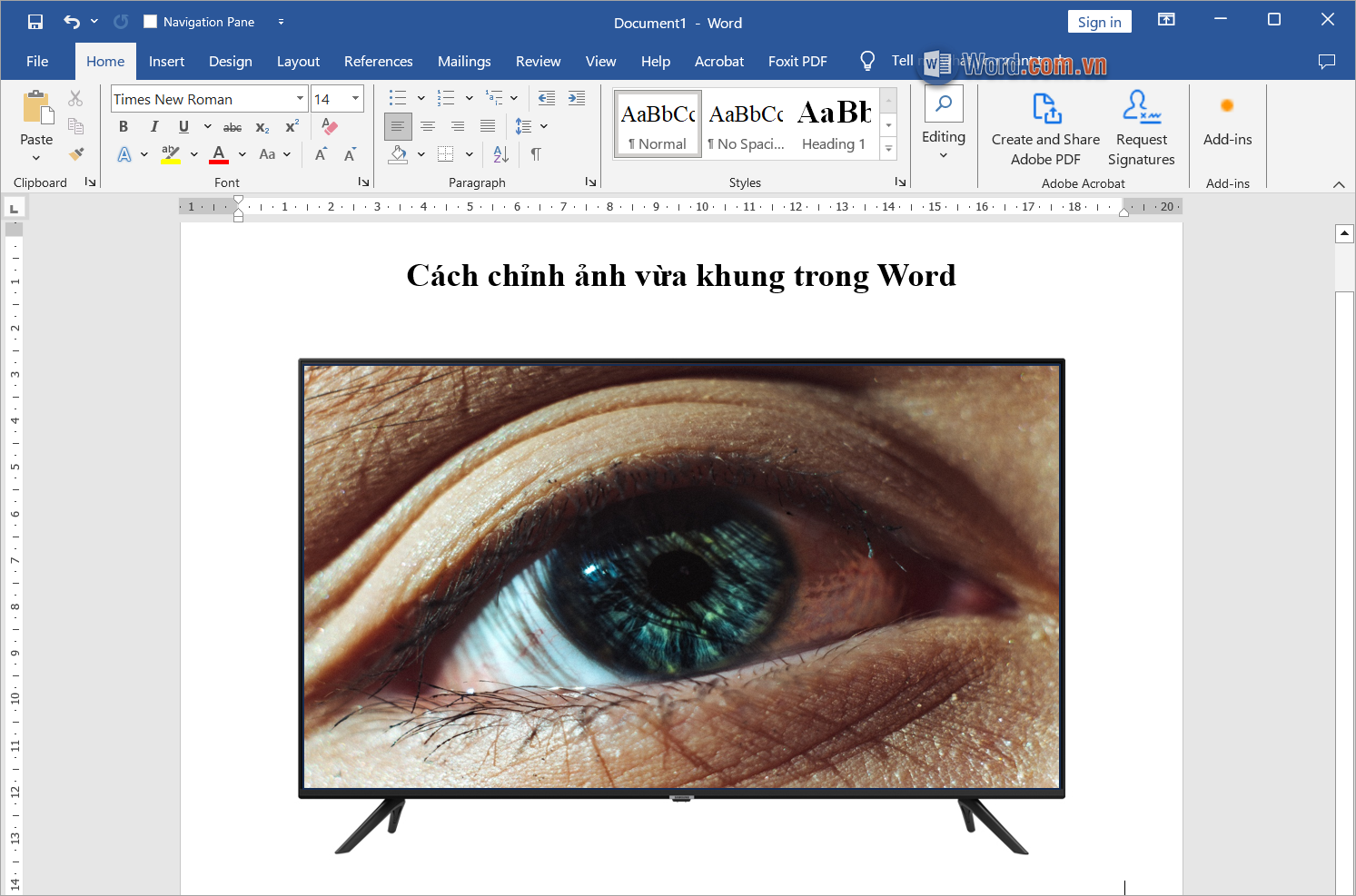 Hoàn tất việc chỉnh ảnh vừa khung trong Word nhanh chóng và đơn giản