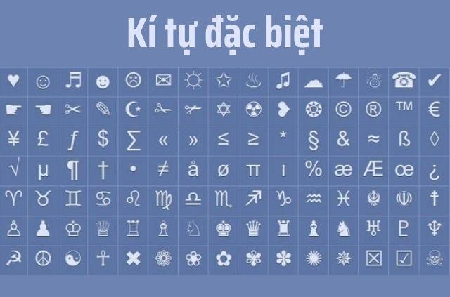 Kí tự đặc biệt là gì