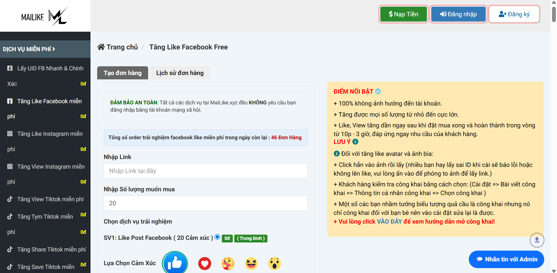 Lý do nên chọn Mailike.xyz giữa hàng trăm đơn vị seeding